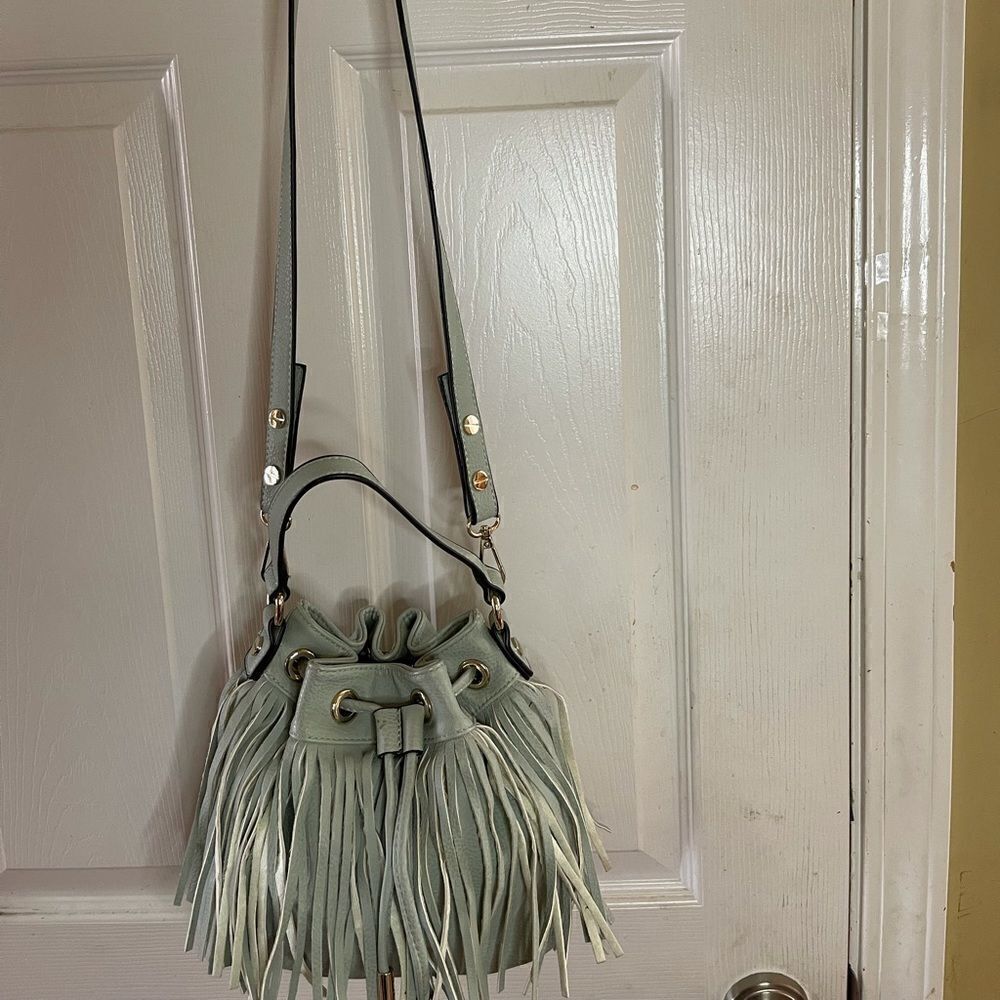Expression NYC drawstring mint green crossbody bag
